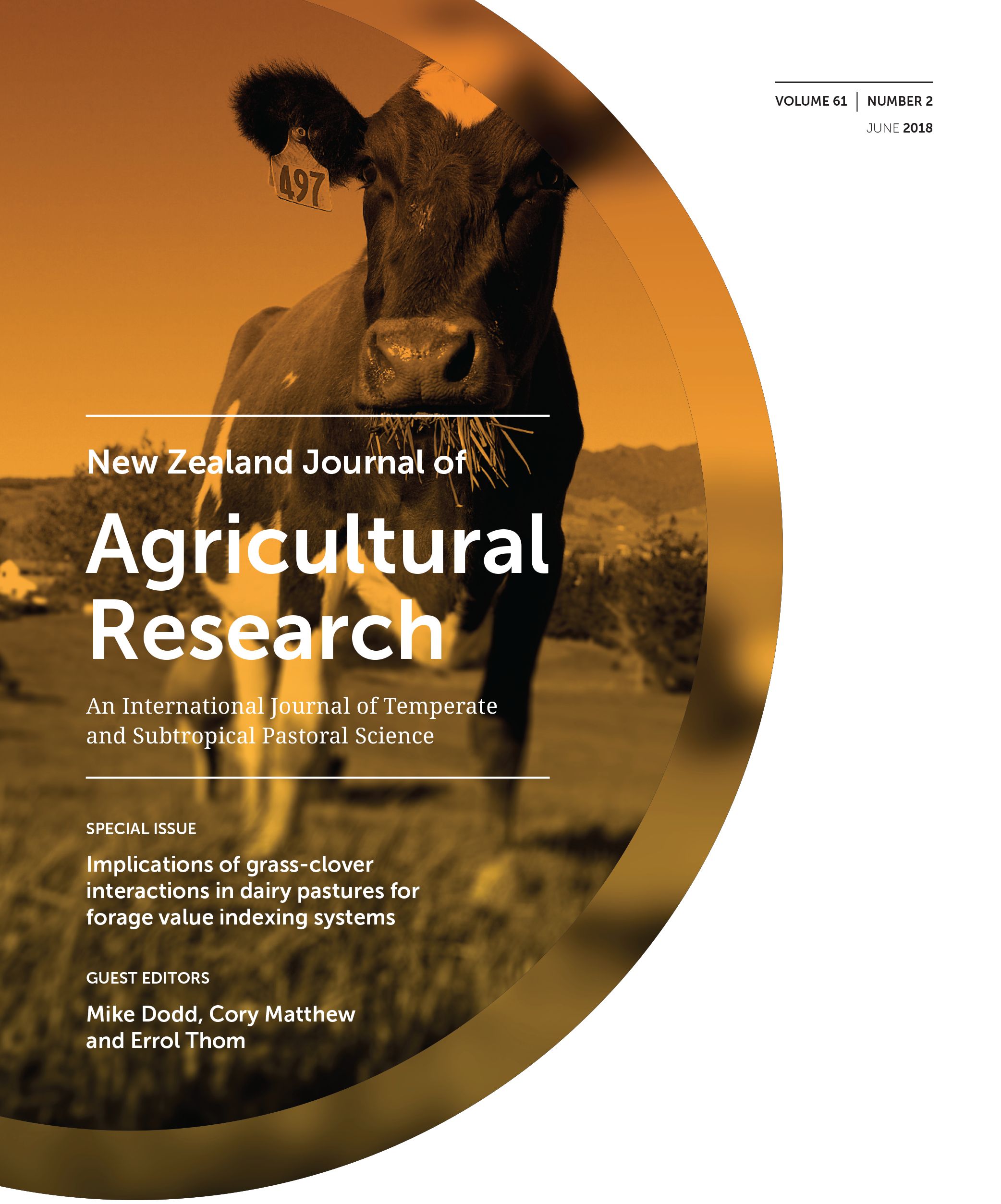 New Zealand Journal of Agricultural Research Special Issue New Zealand Journal of Agricultural Research Special Issue