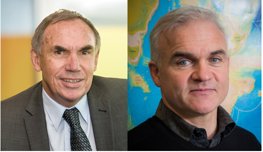Dr Kelvin Berryman QSO FRSNZ and Professor Rupert Sutherland FRSNZ Dr Kelvin Berryman QSO FRSNZ and Professor Rupert Sutherland FRSNZ