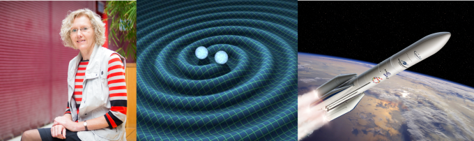 Professor Renate Meyer Caltech illustration gravitional waves black hole merger ESA D.Ducros artist impression Ariane 6 Professor Renate Meyer Caltech illustration gravitional waves black hole merger ESA D.Ducros artist impression Ariane 6