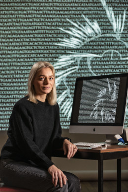 Dr Jemma Geoghegan at her desk