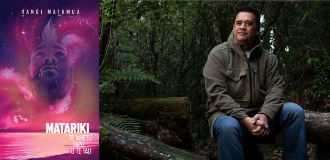 Rangi Matamua and his book cover