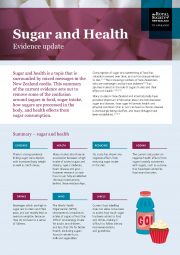 Sugar and Health Evidence Update 2016 cover 180x255