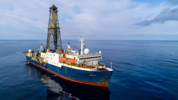 exp374 145 a research ship in calm waters of Antarctica
