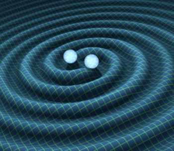 gw v2 Schematic illustration of gravitational wave production immediately prior to a black hole merger. Credit: Caltech